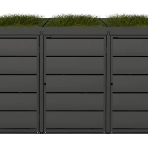 Metal Wheelie Bin Shed Flower Pot David 240-3
