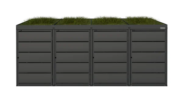 Metal Wheelie Bin Shed Flower Pot David 240-4