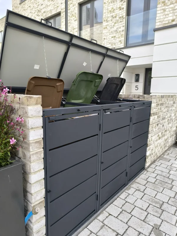 Metal Wheelie Bin Shed JULIA 240-3 - Image 8