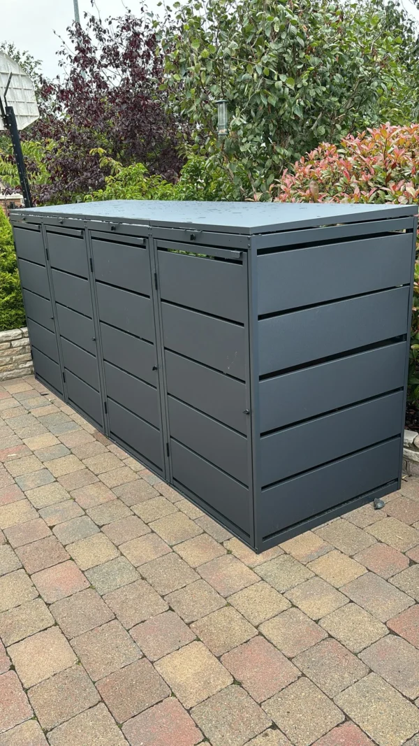 Metal Wheelie Bin Shed JULIA 240-4 - Image 7