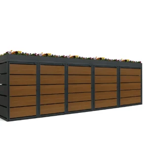 Metal Wheelie Bin Shed Flower Pot David 240-5