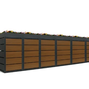 Metal Wheelie Bin Shed Flower Pot David 240-6