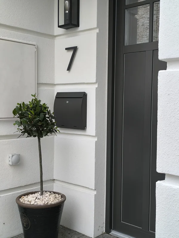 Post box "Alec" Umbra Grey RAL7022 - Image 8