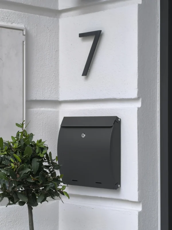 Post box "Alec" Umbra Grey RAL7022 - Image 9